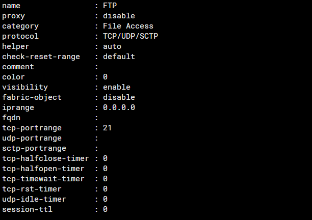 Fortigate Session TTL