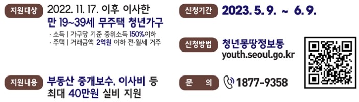 서울시 청년이사비 세부내역