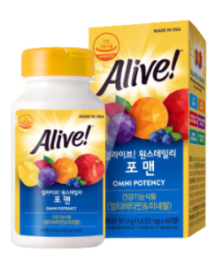 얼라이브 원스 데일리 포맨 멀티 비타민, 60정, 1개