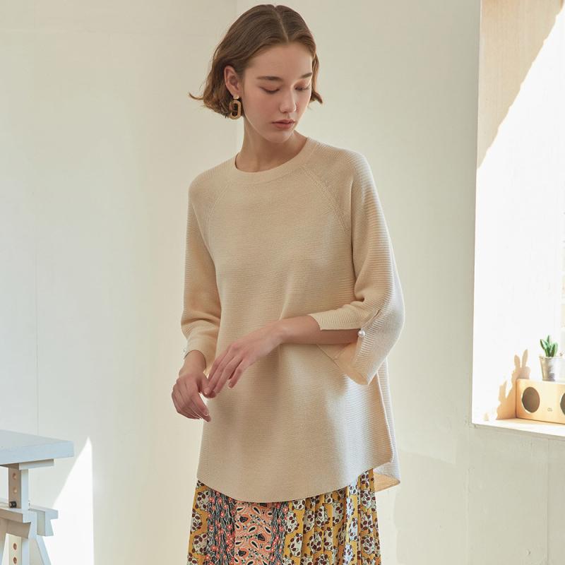 에레디타 와이드 블로썸 니트 티셔츠