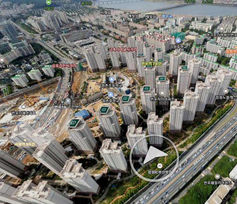 항공지도 모습
