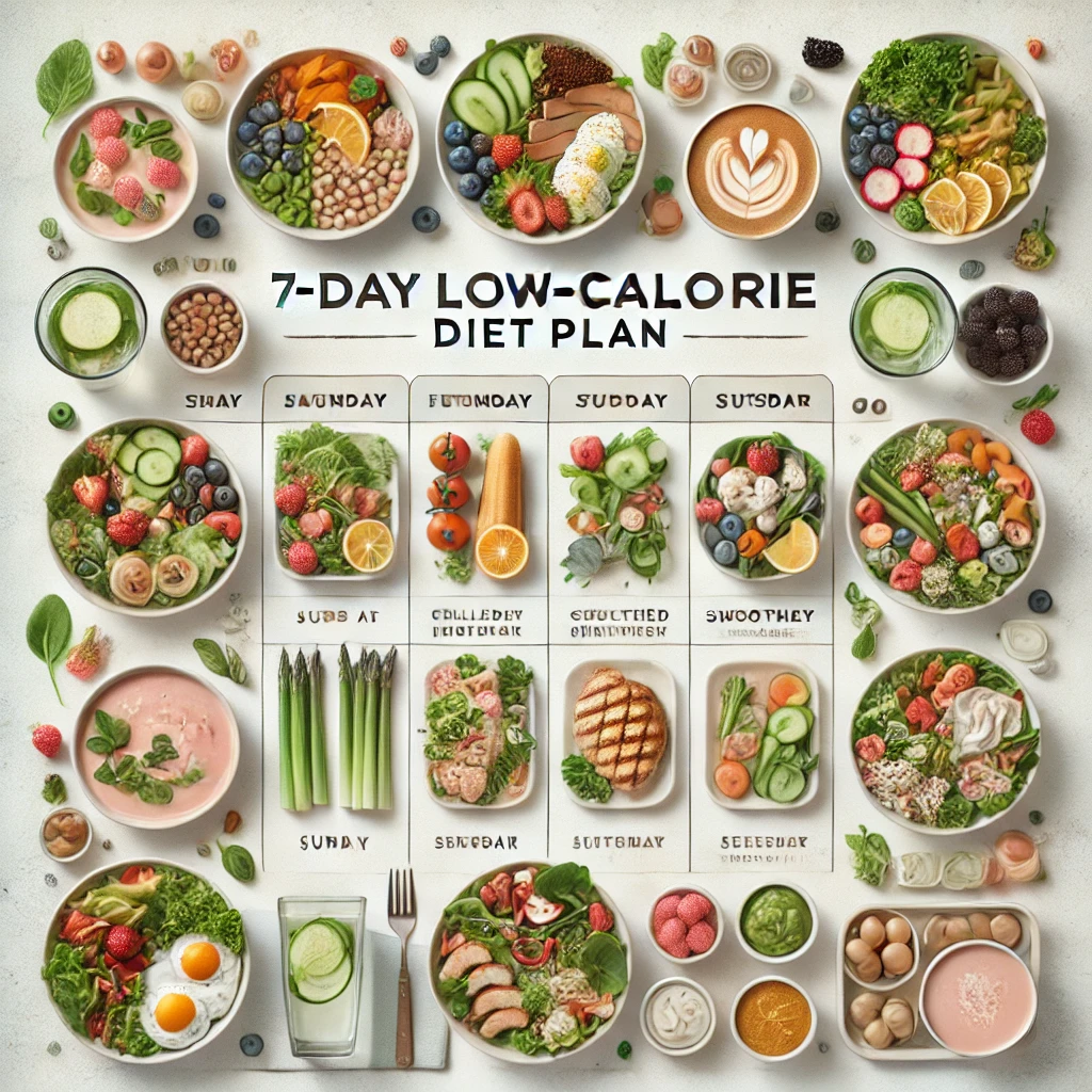 1주일 동안 먹는 저칼로리 다이어트 식단 공개