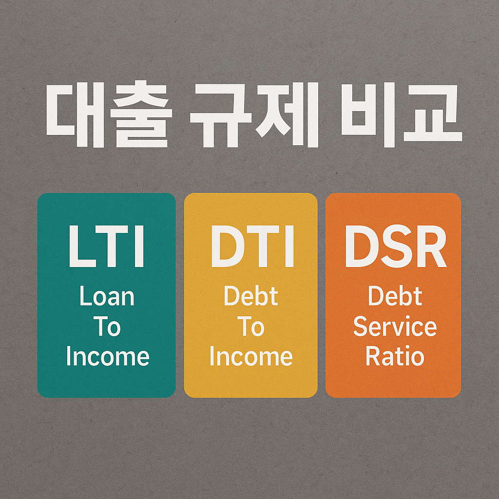 대출 규제 핵심 지표인 LTI,DTI,DSR 정의 및 세부 계산방법 분석
