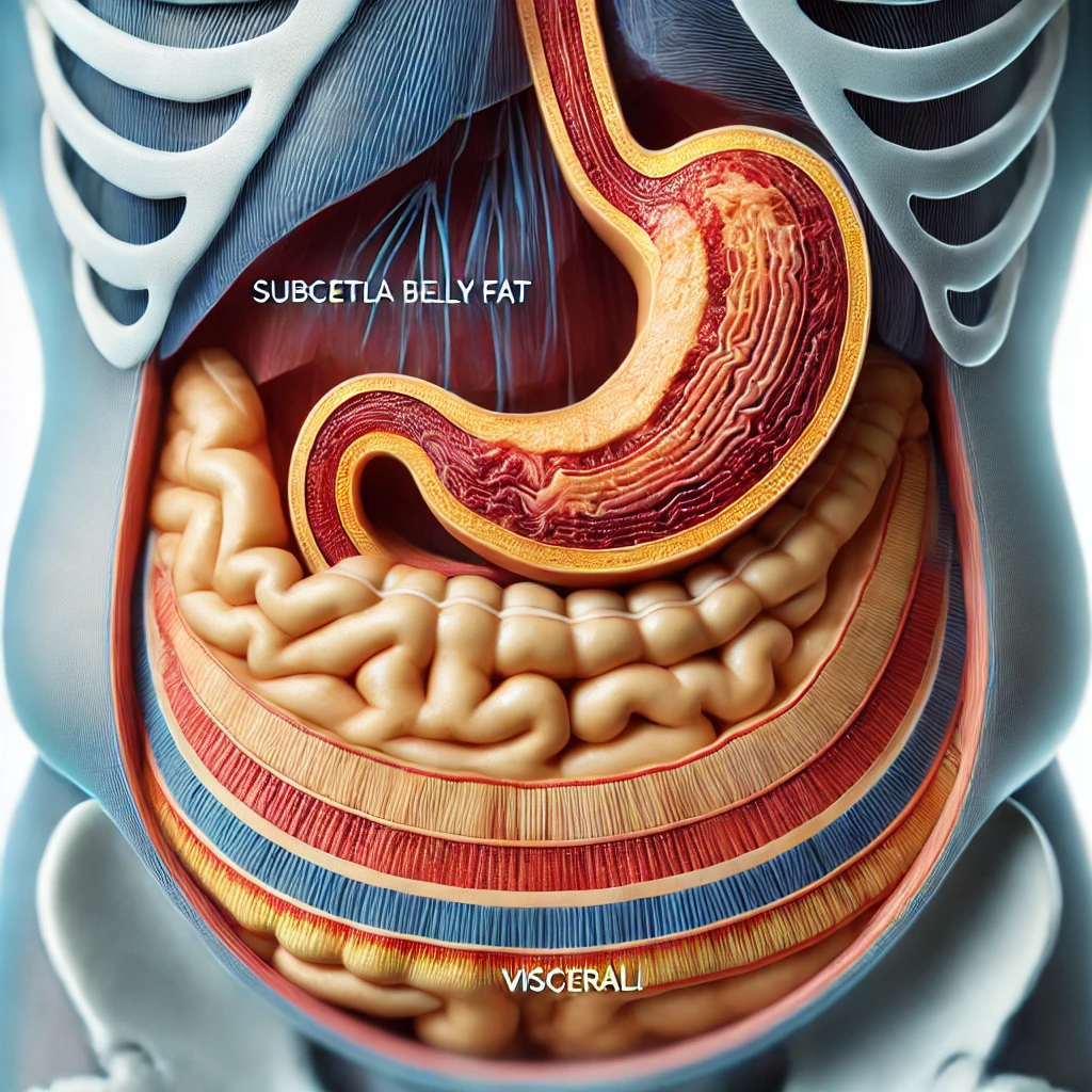내장지방 피하지방 배살