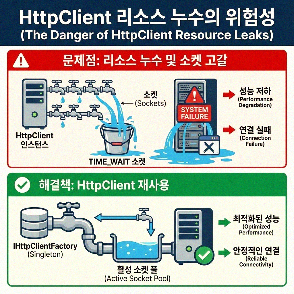 C# HttpClient.Dispose 제대로 안 하면 생기는 세션 문제와 해결법