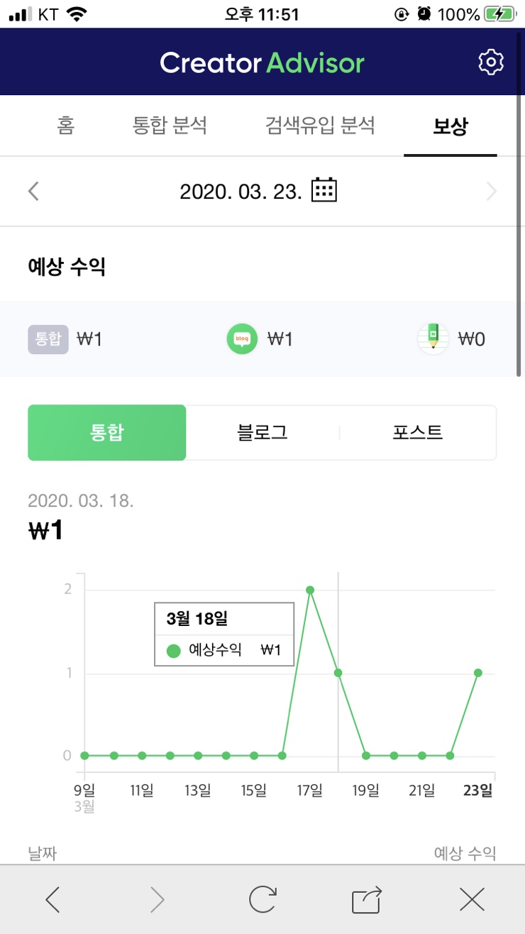 수익 내용 확인 가능