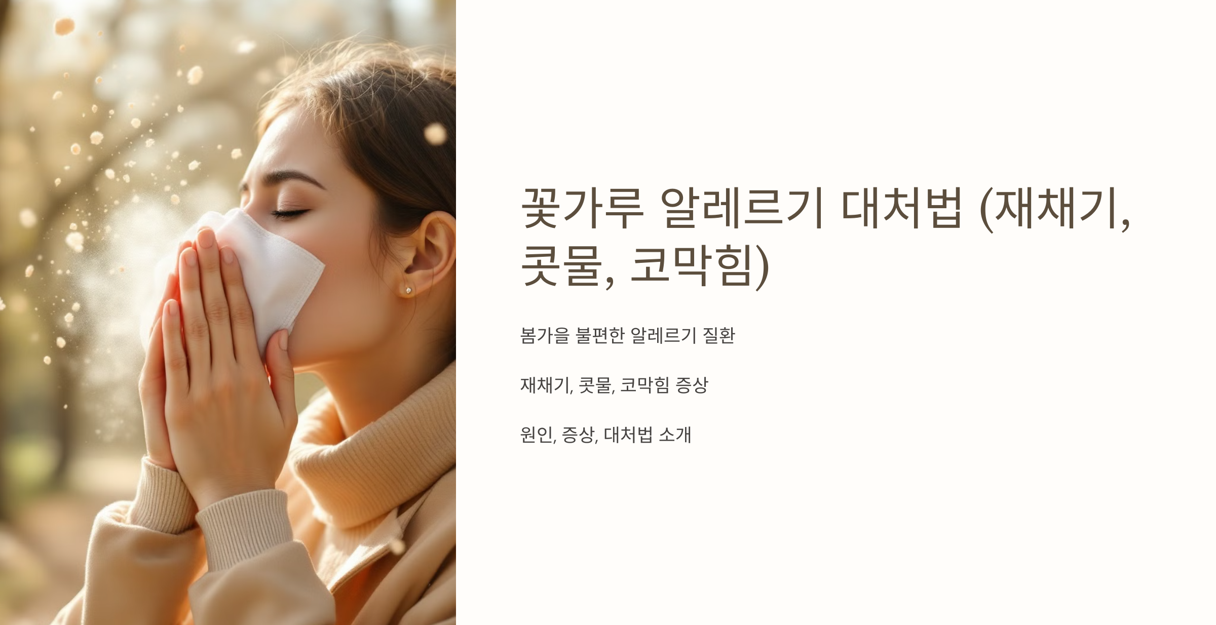 꽃가루 알레르기 대처법