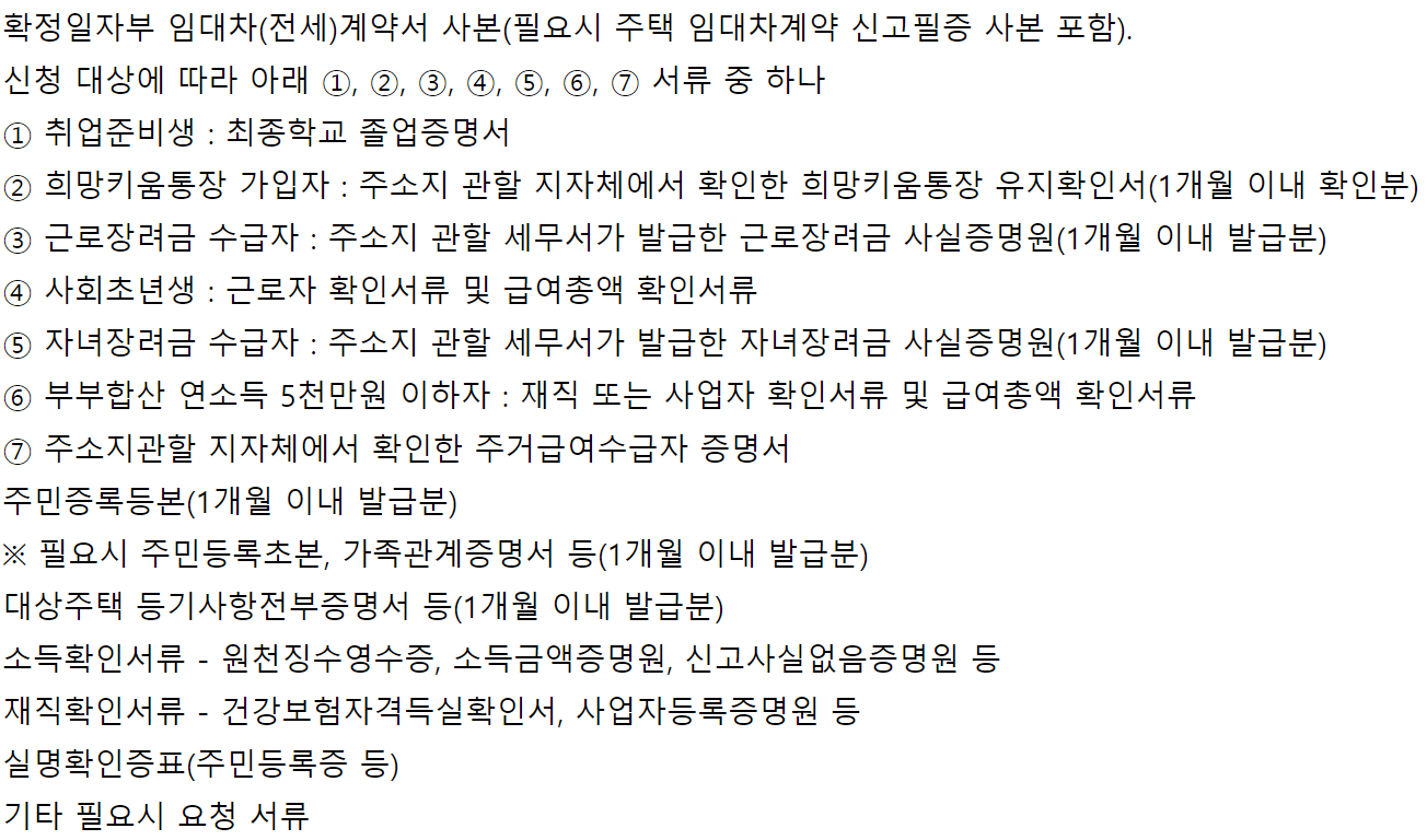 주거안정 월세대출