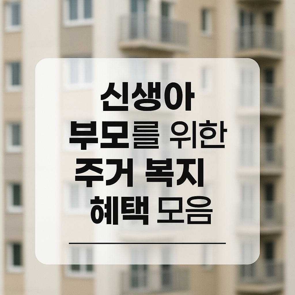 2025년, 신생아 부모에게 꼭 필요한 주거 복지 혜택