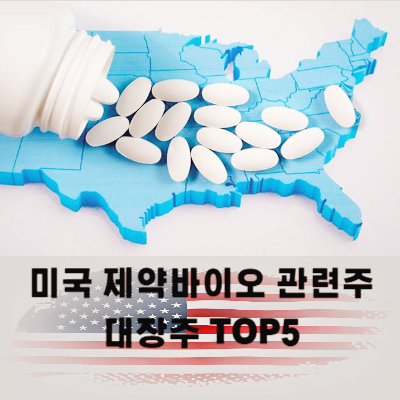 미국 제약바이오 관련주 대장주 테마주 TOP5
