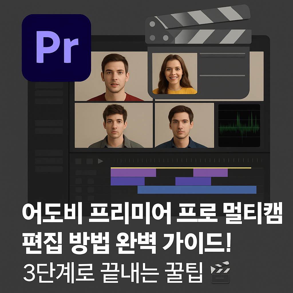 어도비 프리미어 프로 멀티캠 편집 방법 완벽 가이드! 3단계로 끝내는 꿀팁 🎬
