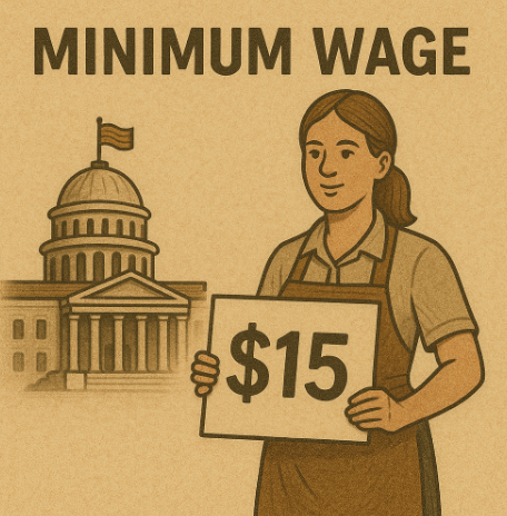 최저임금의 경제학적 장단점 관련 이미지