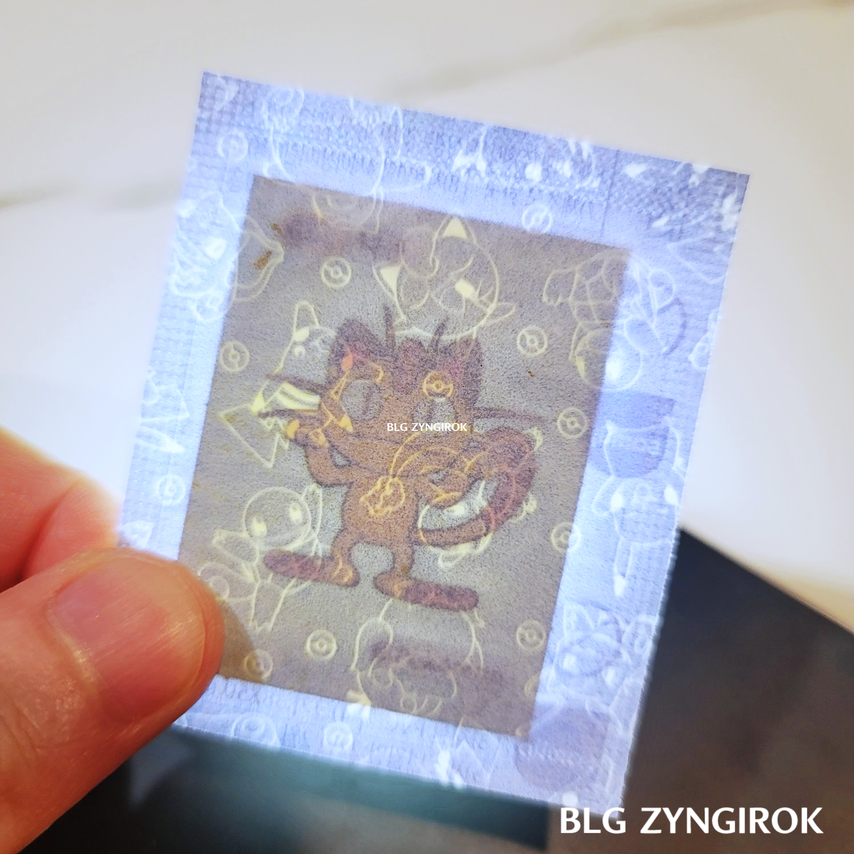 띠부띠부씰-냐옹이를-들고있다.