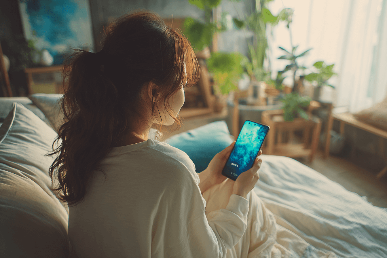 티빙을-이용중인-여성