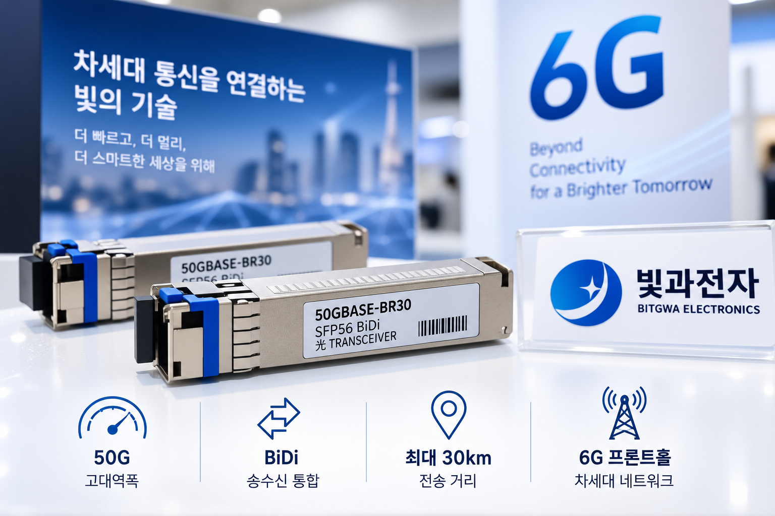 빛과전자 6G 프론트홀 50G 광트랜시버