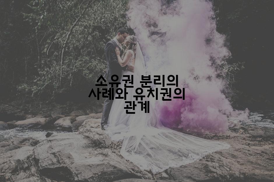 소유권 분리의 사례와 유치권의 관계