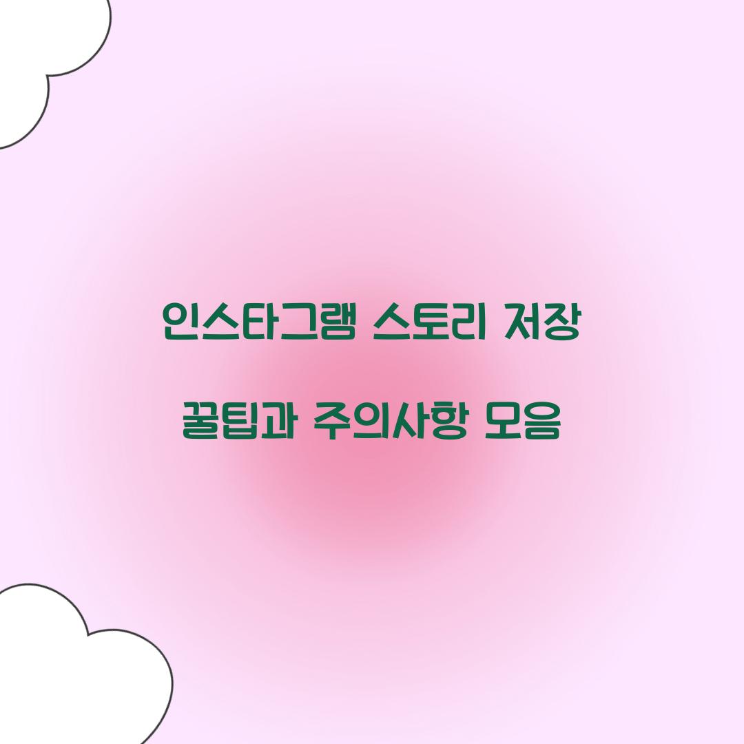 인스타그램 스토리 저장