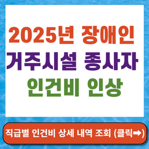 2025년 장애인 거주시설 종사자 인건비 썸네일