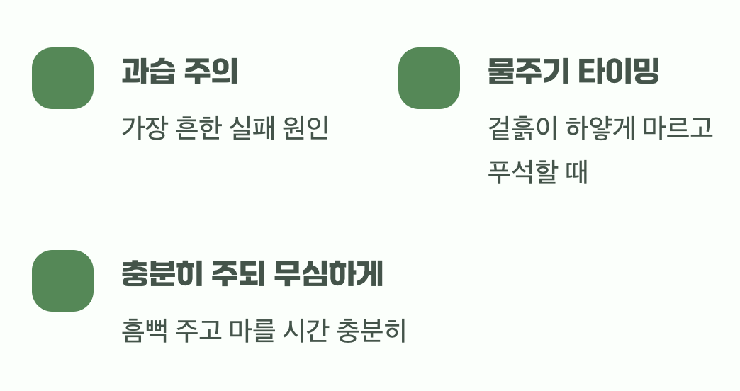 물주기의 기술, 약간의 목마름