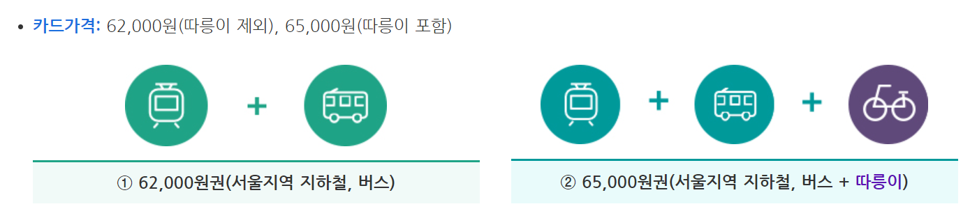 기후동행카드가격