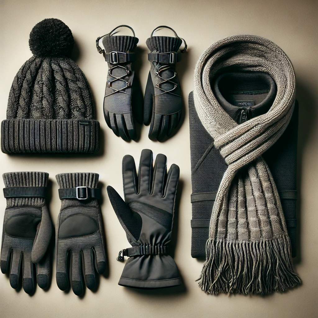 방한용 등산용품 세트 이미지