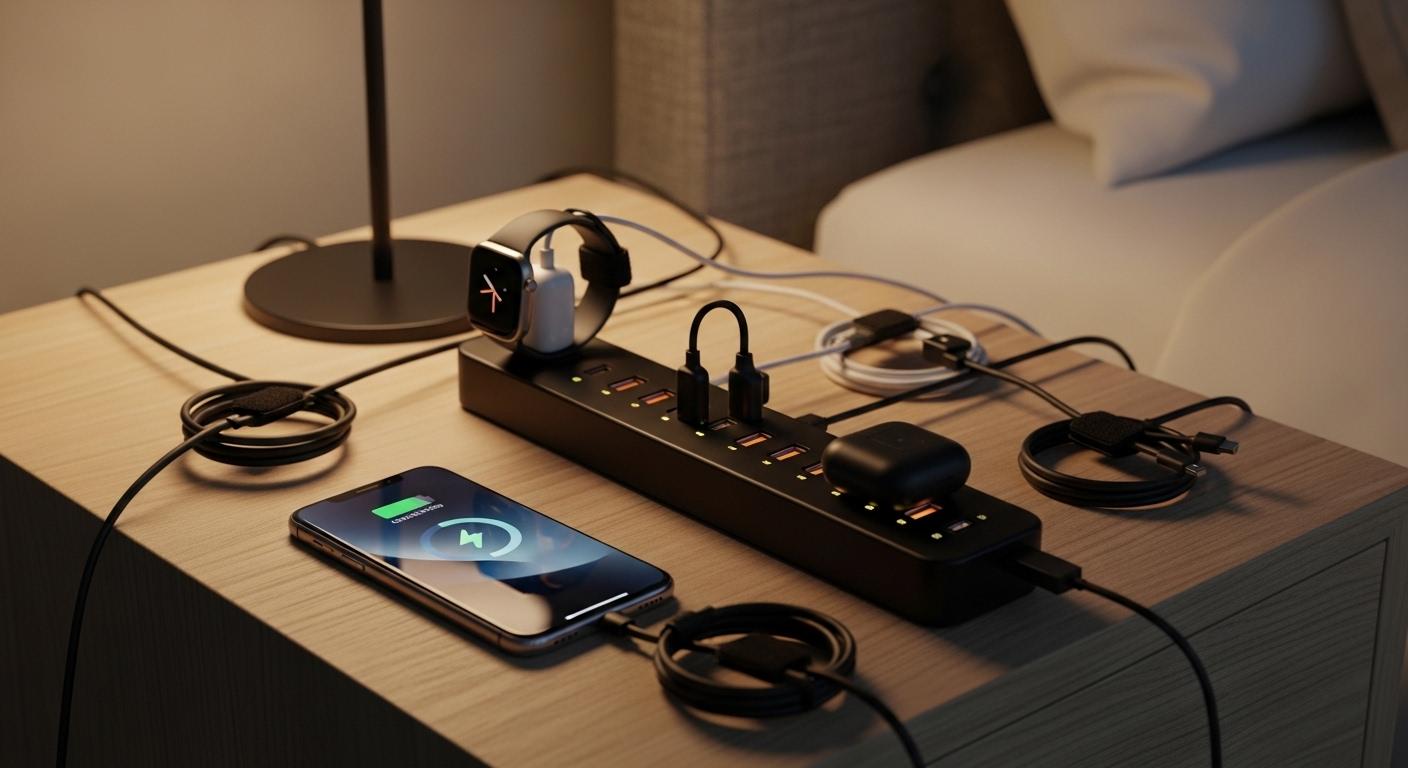 야간 충전 멀티탭 1달 사용 후기