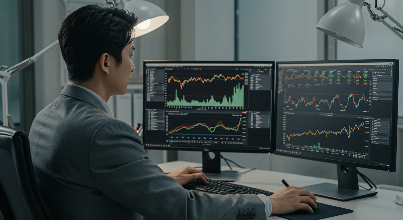 ETF와 개별 종목의 수익률과 리스크를 비교 분석 중인 한국 주식 투자자