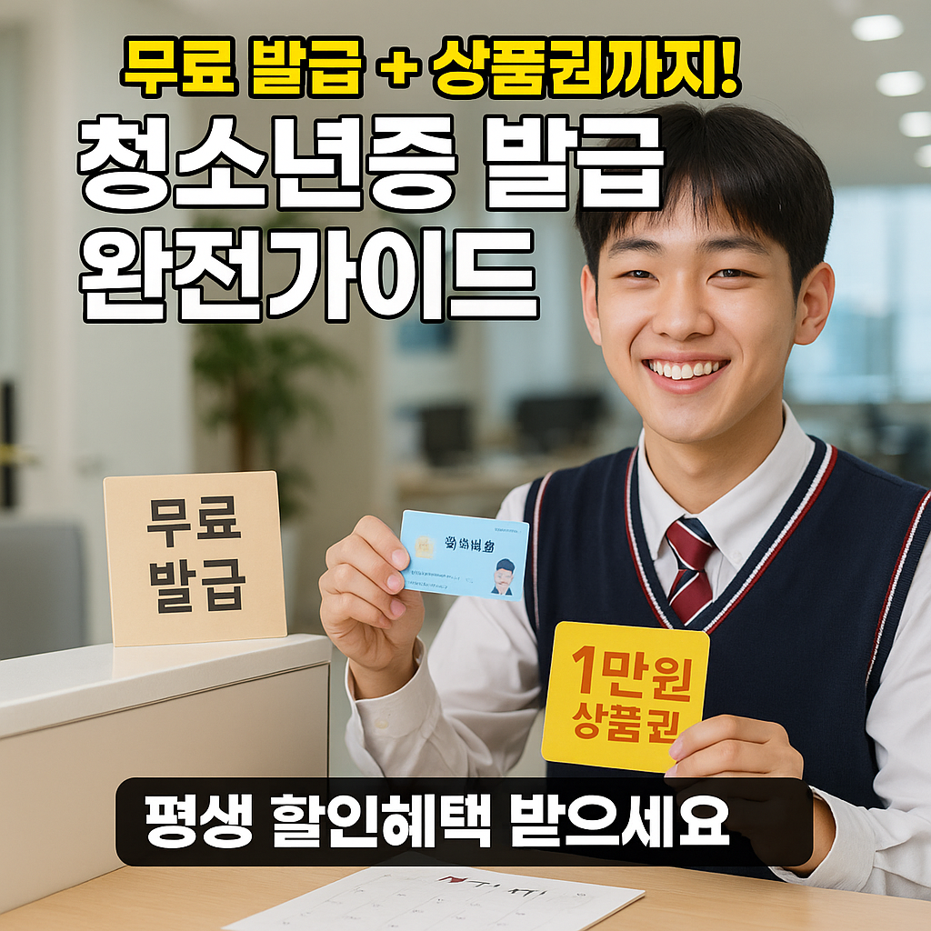 청소년증 발급 완전가이드 (상품권 이벤트 포함)