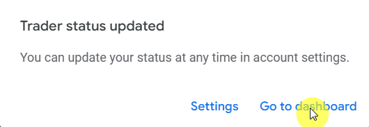 go to dashboard버튼을 클릭하는 이미지