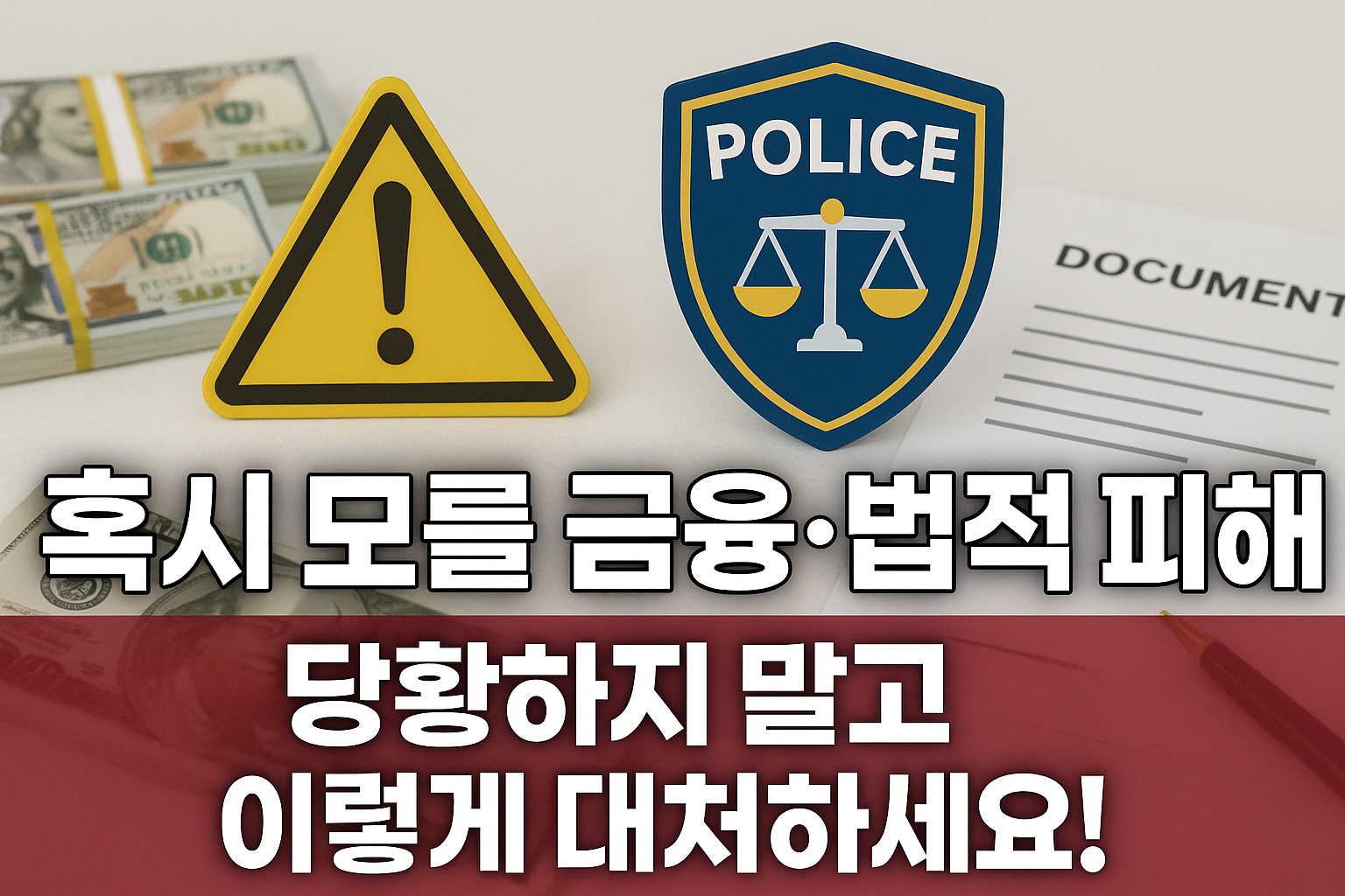 혹시 모를 금융·법적 피해 발생 시 대처법