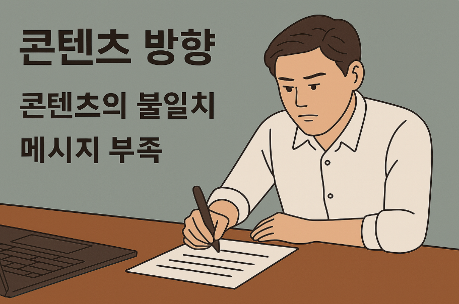 콘텐츠와 구조의 문제를 분석하는 이미지