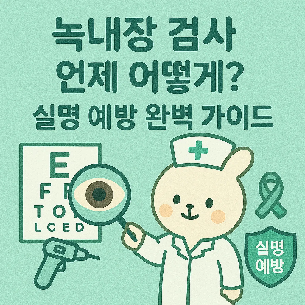 녹내장 검사 언제 어떻게? 실명 예방 완벽 가이드