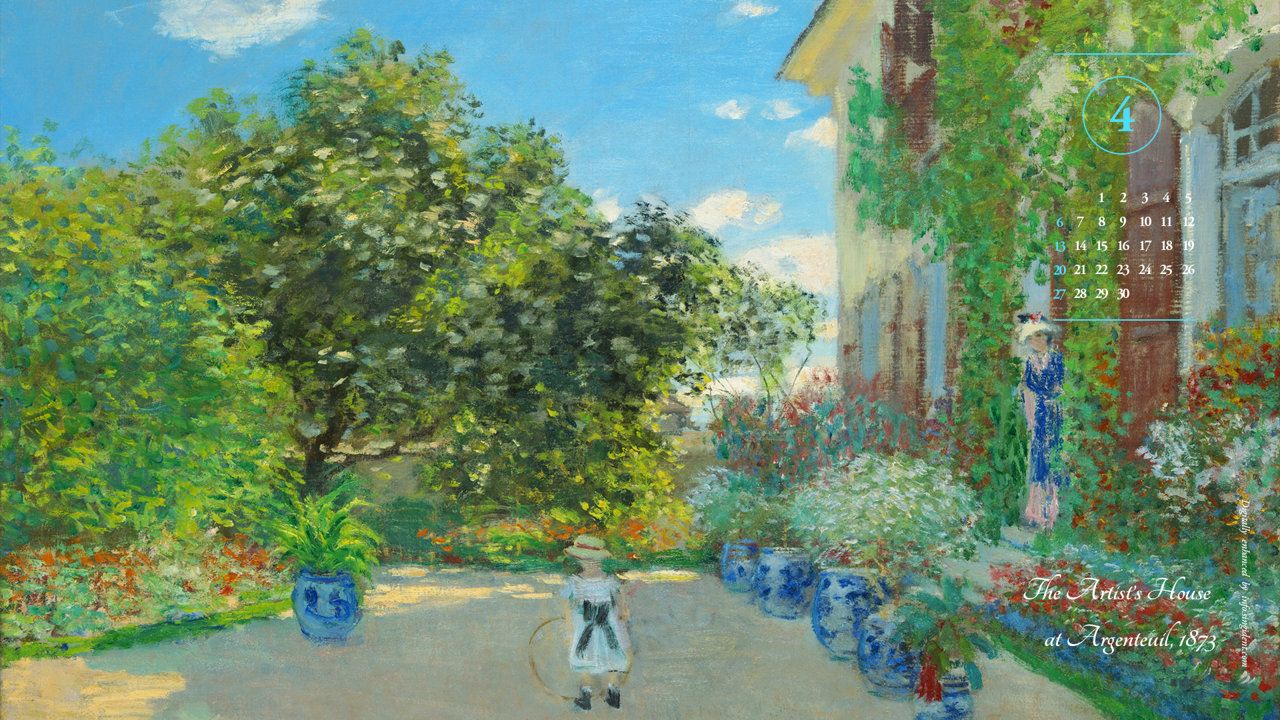 02 아르장퇴유의 화가의 집 A - 2025년4월 노트북배경화면