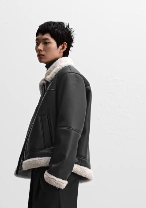 자라 무스탕 모델 착용