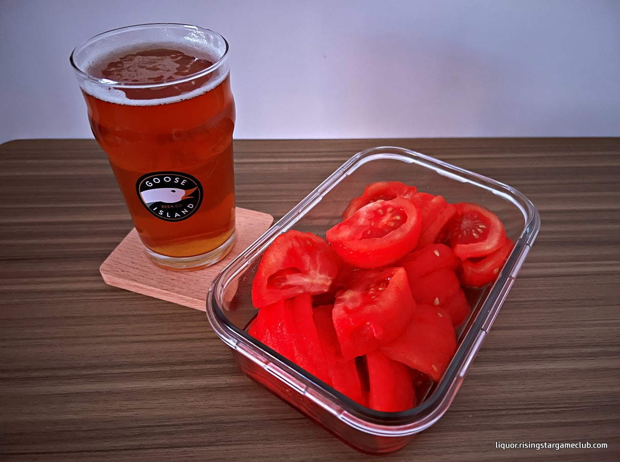 구스 아일랜드(Goose Island) IPA 맥주와 데친 토마토 페어링