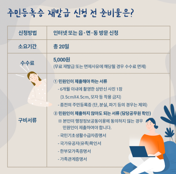 정부 24 주민등록증 재발급 방법