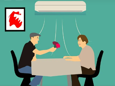 에너지 바우처 신청방법 조건 잔액조회와 관련하여 전기요금과 관련있는 에어컨을 사용중인 사람의 모습