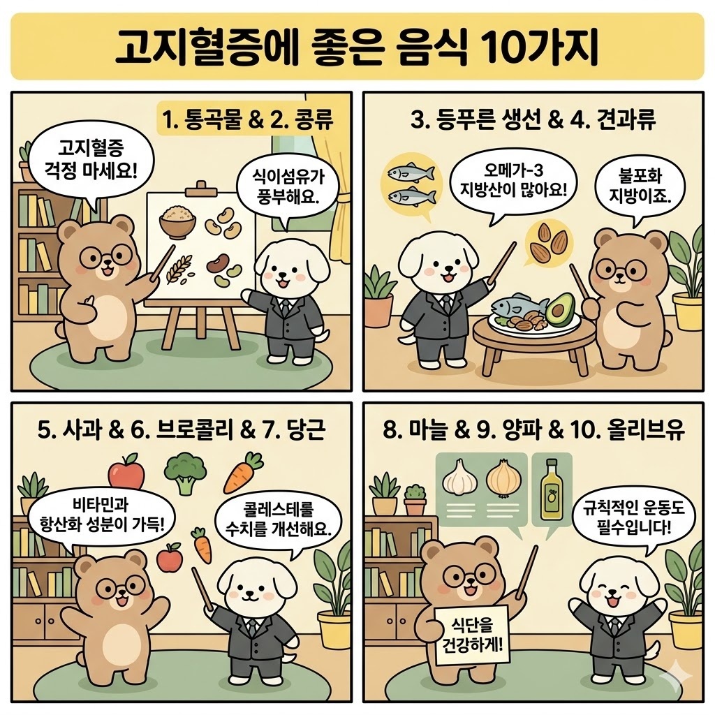 고지혈증에 좋은 음식 10가지, LDL 관리에 도움 되는 식단 기준