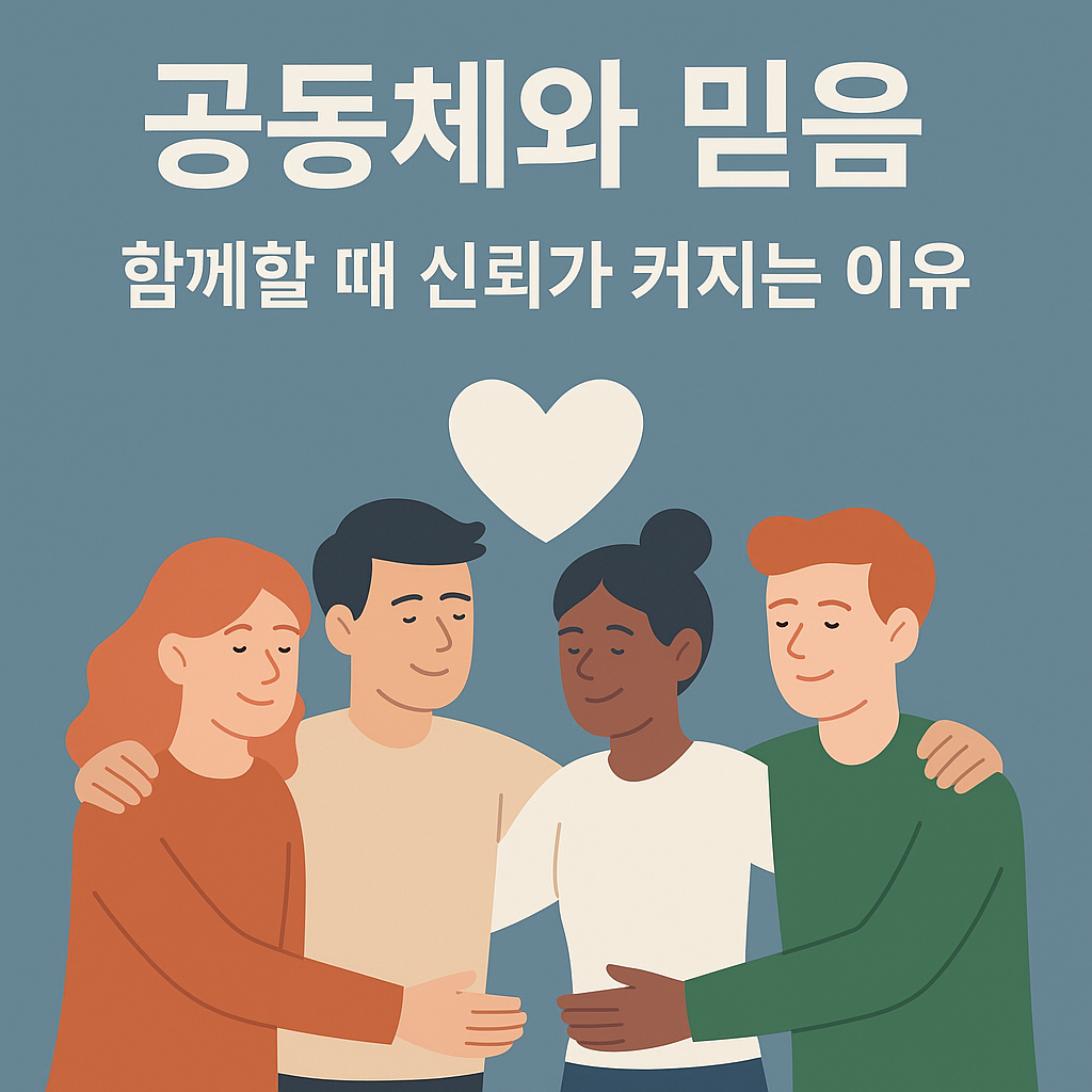 공동체와 믿음 &ndash; 함께할 때 신뢰가 커지는 이유를 다룬 블로그 썸네일 이미지"