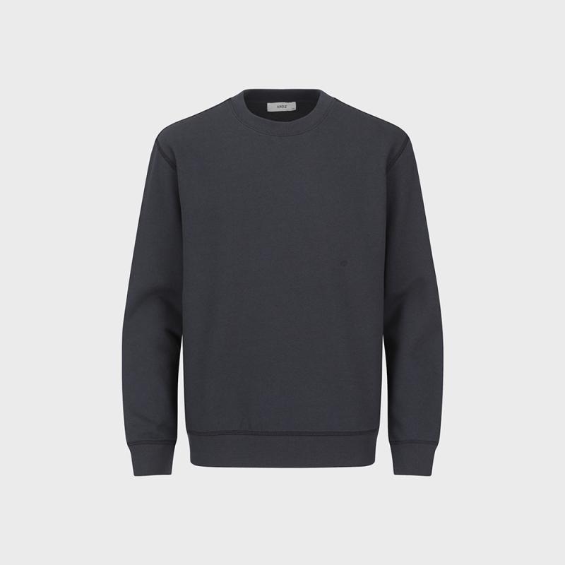 앤드지 남성 배색 스티치 기모 맨투맨 BLD4TR1502