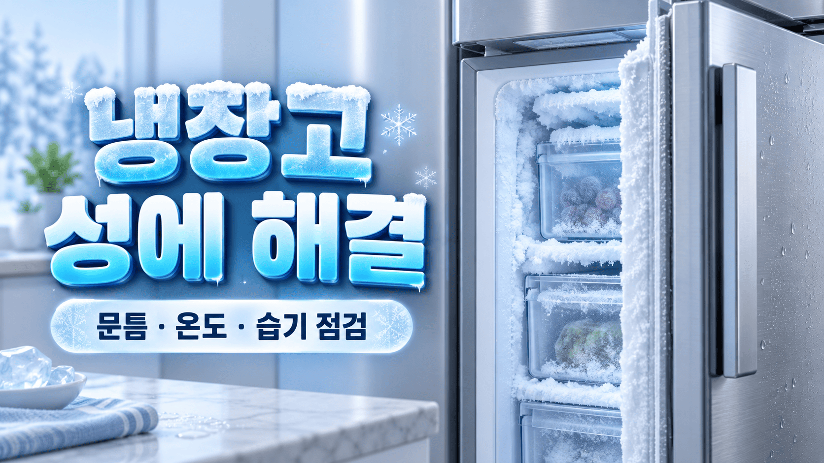 냉장고 성에 생겼을 때 해결 방법 ❘ 문틈·온도·습기 점검