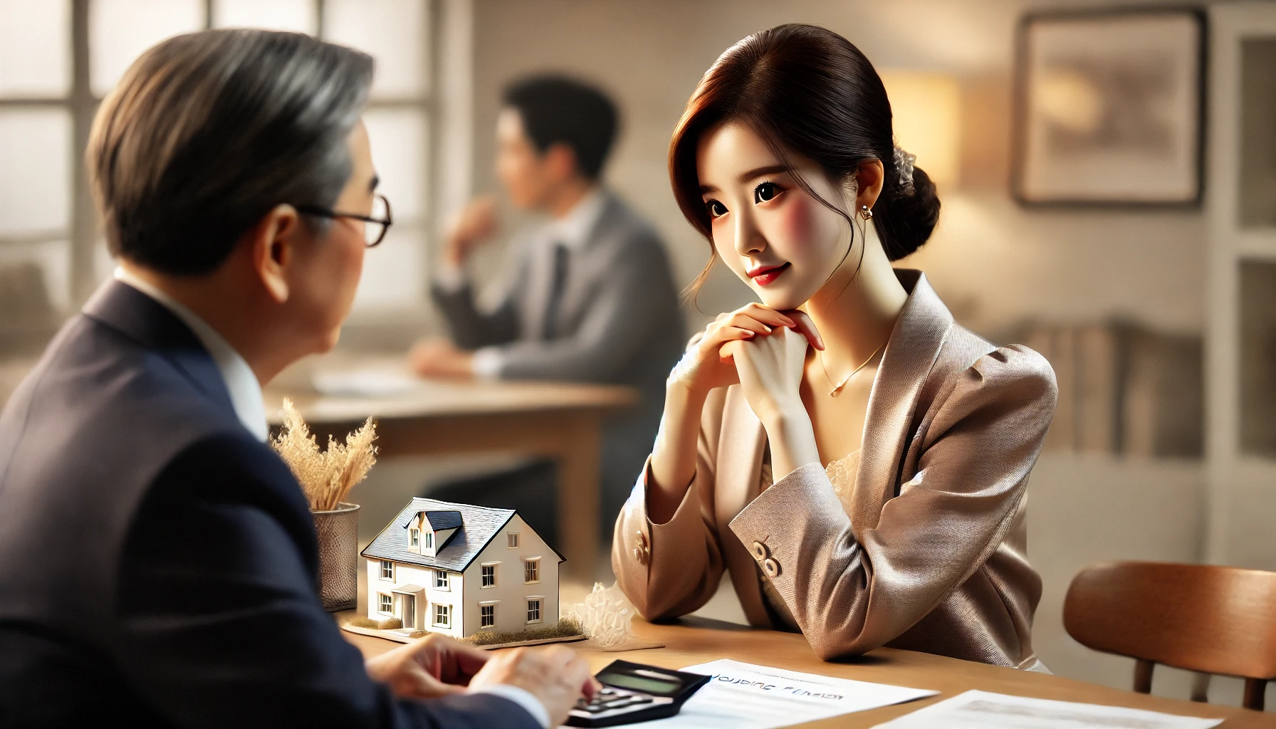 주택연금 가입 주택 관련 상담하는 이미지
