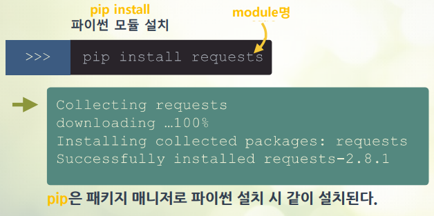 pip 을 사용해 모듈 설치