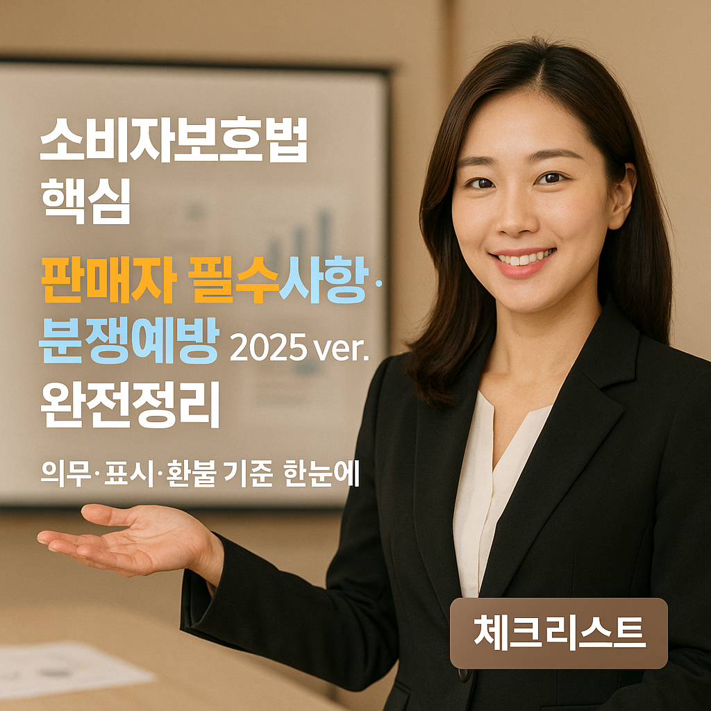 소비자보호법 핵심 | 판매자 필수사항·분쟁예방·보상규정 2025 ver. 완전정리
