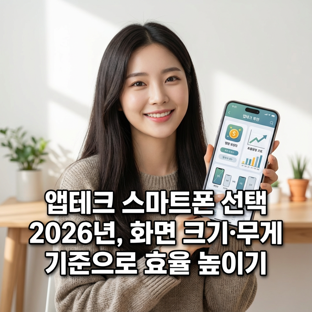 앱테크 스마트폰 선택 2026년 ｜ 화면 크기&middot;무게 기준으로 효율 높이기