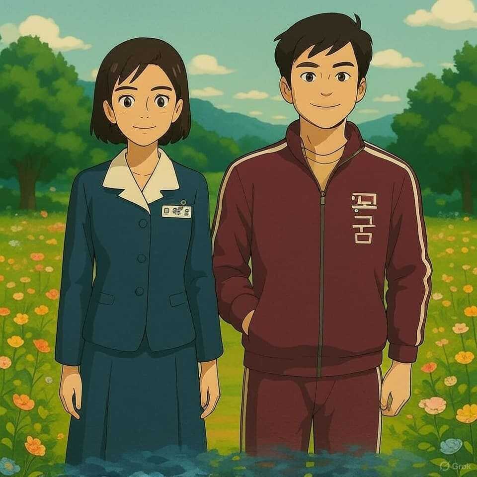 넷플릭스 드라마 폭싹 속았수다 봄 포스터를 지브리 스타일로 변환한 AI 이미지 2