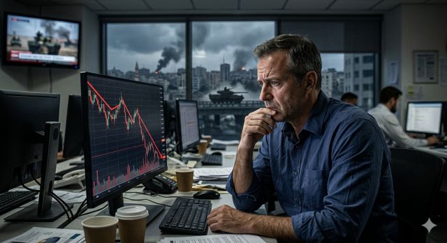 비트코인 하락 이유와 중동 리스크로 인한 시장 변동성 설명 이미지