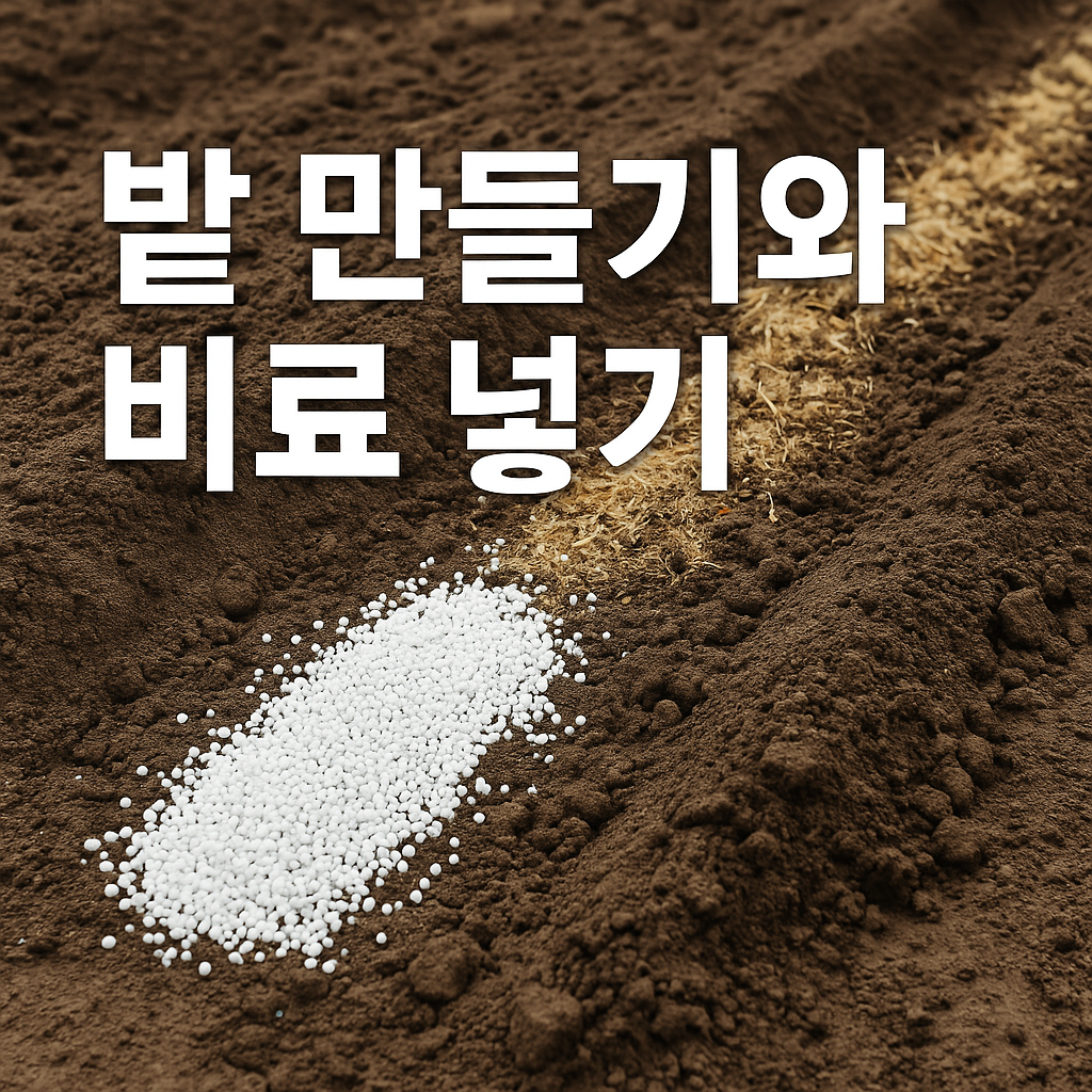 밭 만들기와 비료 넣기