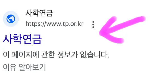 검색하면 상단에 보이는 사학연금에 접속해 줍니다.