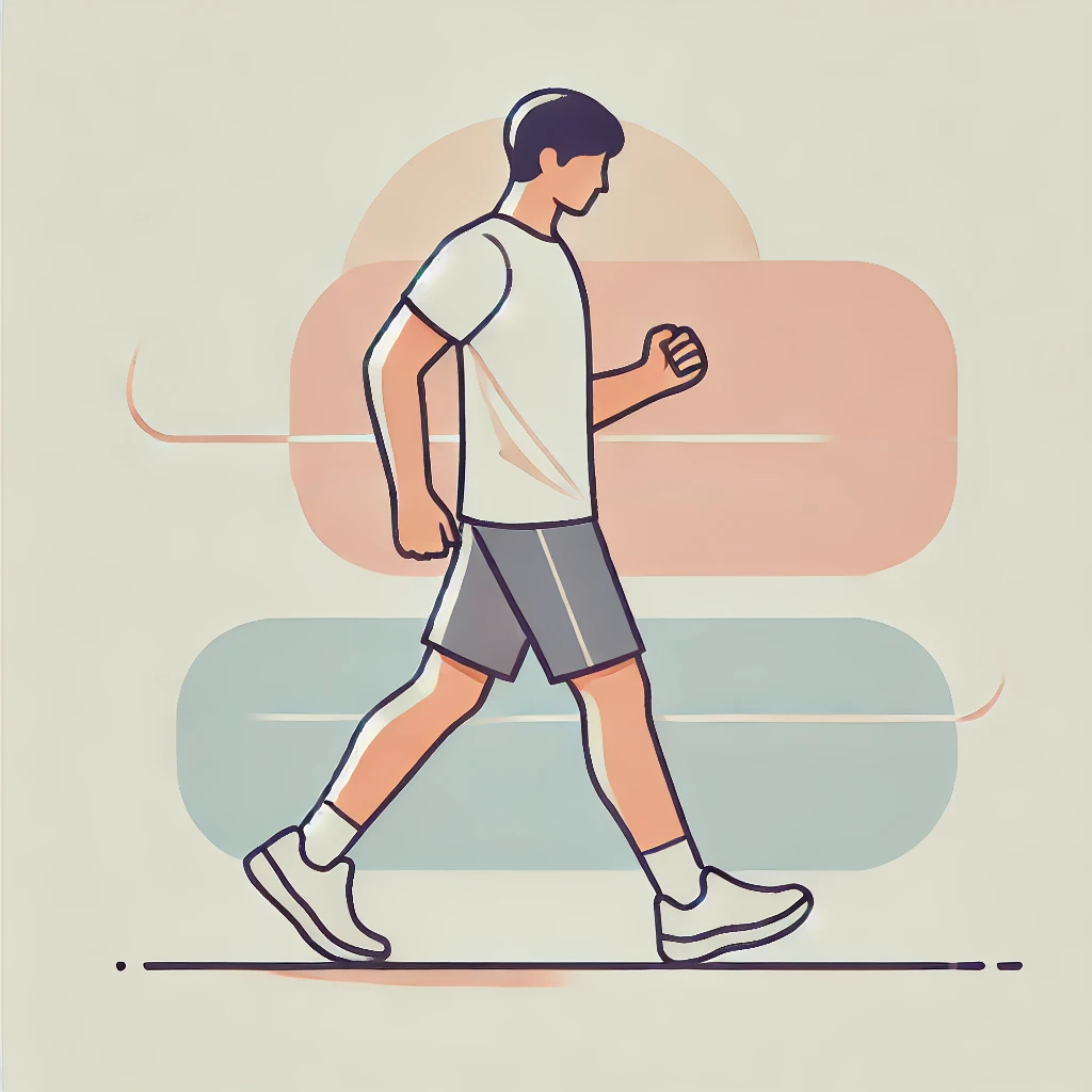 걷기 운동하는 남자 이미지